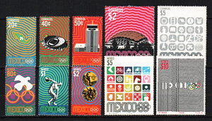 Мексика 1968, Олимпиада, Эмблемы, 10 марок